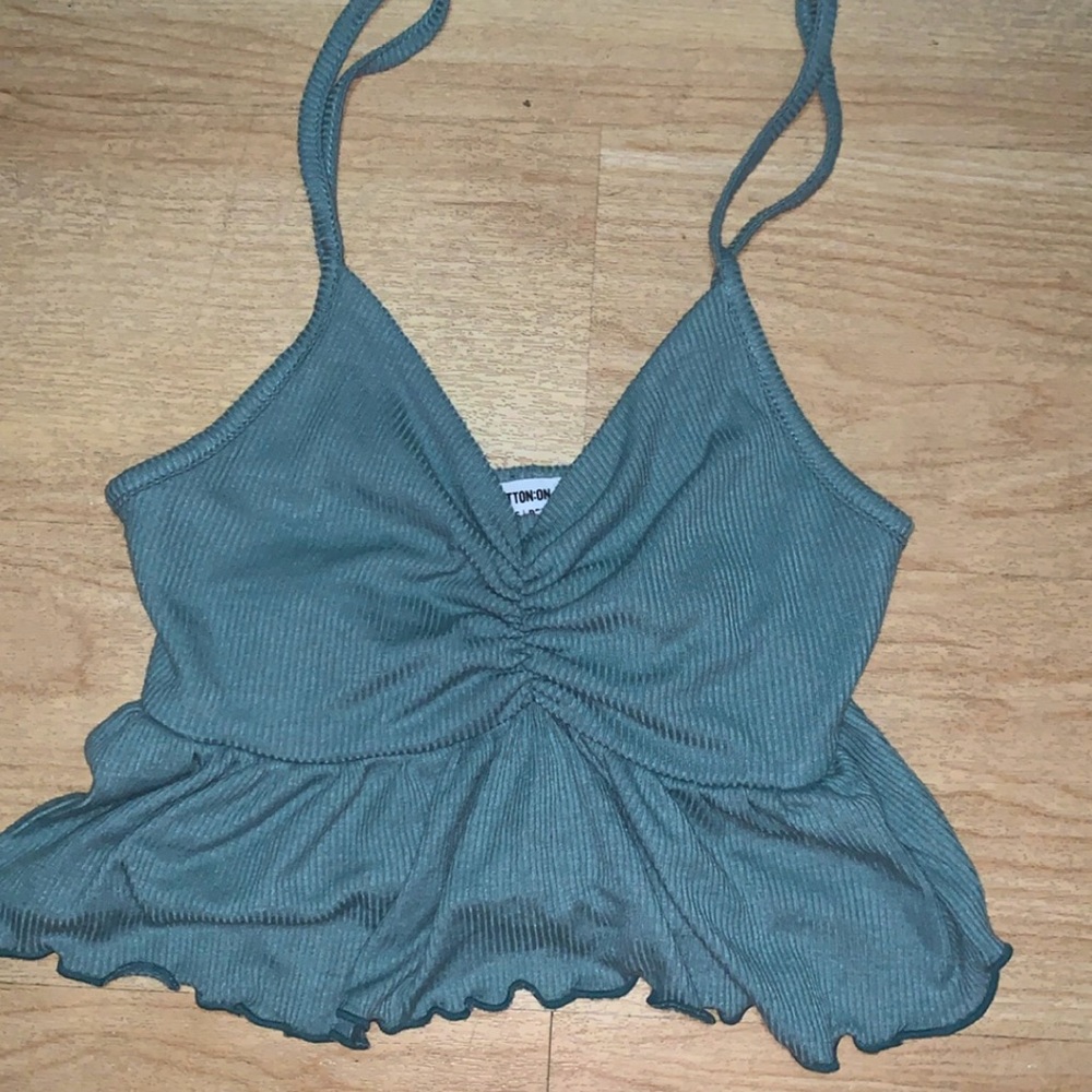 Grey crop top size xxs brand cotton:on